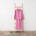 Linen Pyjama Set in Fuchsia